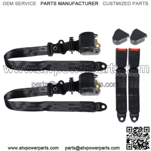 For 1982-1995 Jeep Wrangler CJ YJ 2Pcs Universal 3 Points Retractable Seat Belts