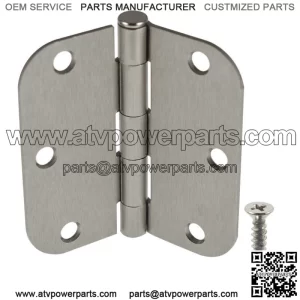 3-1/2 Inch Satin Nickel Door Hinges 3.5*3.5in 2.2mm 5/8" Radius Corners 18 Pack