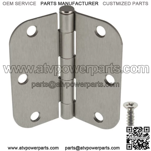 3-1/2 Inch Satin Nickel Door Hinges 3.5*3.5in 2.2mm 5/8" Radius Corners 18 Pack