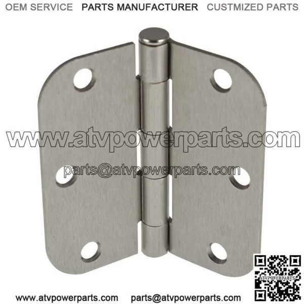 3-1/2 Inch Satin Nickel Door Hinges 3.5*3.5in 2.2mm 5/8" Radius Corners 18 Pack - Image 4