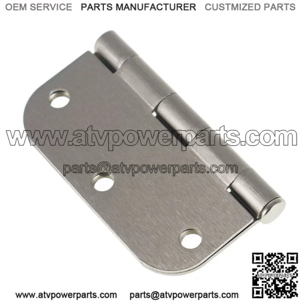 3-1/2 Inch Satin Nickel Door Hinges 3.5*3.5in 2.2mm 5/8" Radius Corners 18 Pack - Image 5