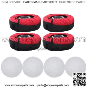 Package Of 4 Red With Black Handle 600D For 22??-31?? Tyre Bags Tyre