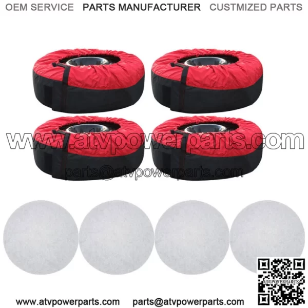 Package Of 4 Red With Black Handle 600D For 22??-31?? Tyre Bags Tyre