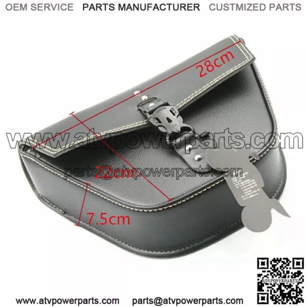 Universal Motorcycle Saddlebags Tool Luggage Storage Bag Scooter Old School ATV - Image 3
