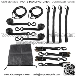 4pcs Belts For Moving Appliances, Lawns, Cargo Equipment, Motorcycles Black