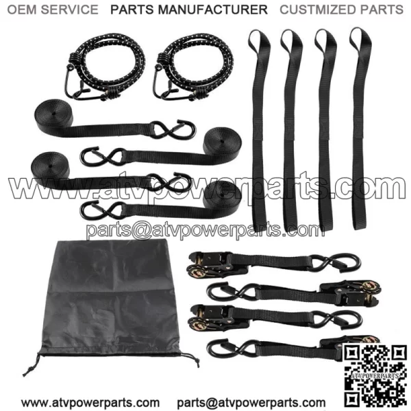 4pcs Belts For Moving Appliances, Lawns, Cargo Equipment, Motorcycles Black