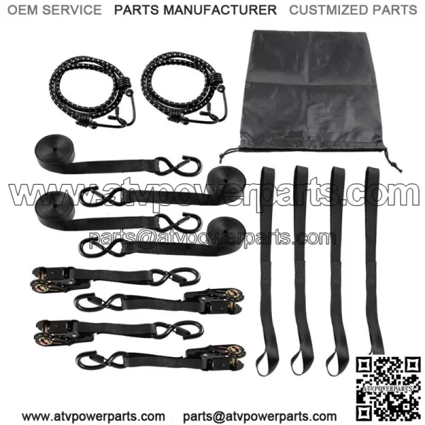 4pcs Belts For Moving Appliances, Lawns, Cargo Equipment, Motorcycles Black - Image 2