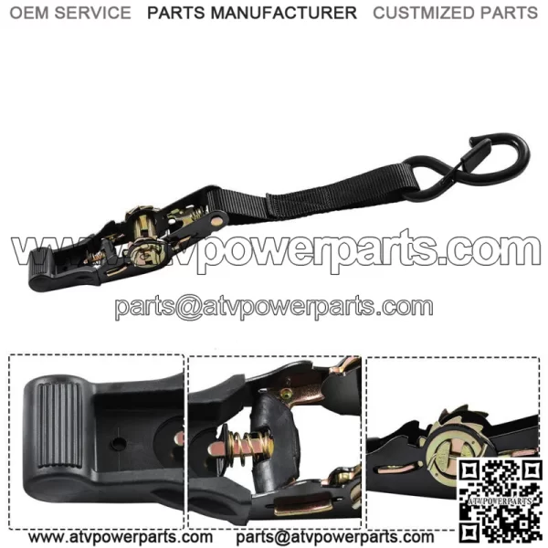 4pcs Belts For Moving Appliances, Lawns, Cargo Equipment, Motorcycles Black - Image 4