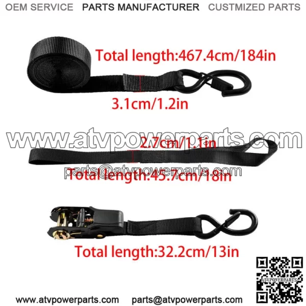4pcs Belts For Moving Appliances, Lawns, Cargo Equipment, Motorcycles Black - Image 5