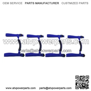 UTV Quad Roll Hand Grab Holder Handle Grip Bar fits:Polaris-Set of 4 Blue Color (Fits: Yamaha Rhino 660)