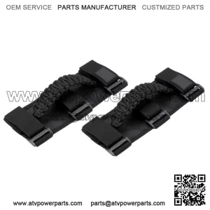 UTV 1.5"-2" Roll Bar Grab Handle Grips Black for Polaris RZR Ranger Can Am Honda (Fits: Yamaha Rhino 660)