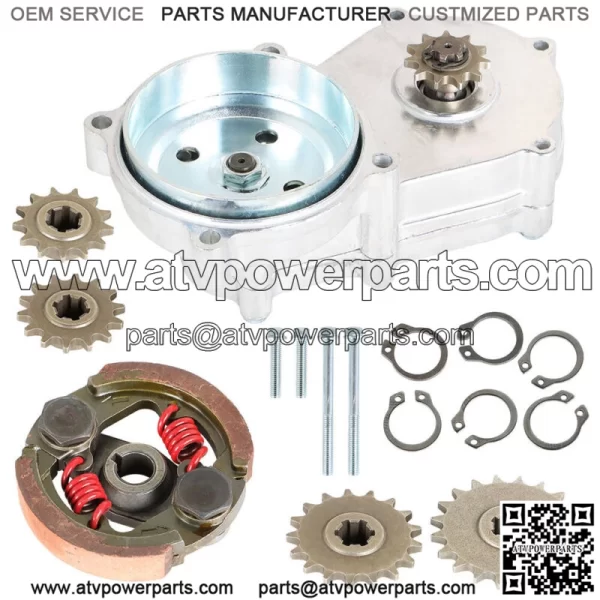 Transmission Gear Reduction Box Clutch Replace for 47cc 49cc 2-stroke 13T 14T