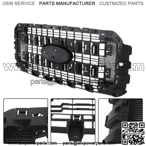 Front Bumper Upper Grille For 2011-2016 Ford F-250 F-350 F-450 F-550 Super Duty