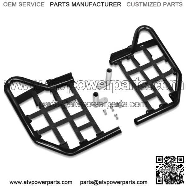 Nerf Bars For Yamaha 700 YFM 700 YFM700R Black W/ Black Net For: More than one vehicle