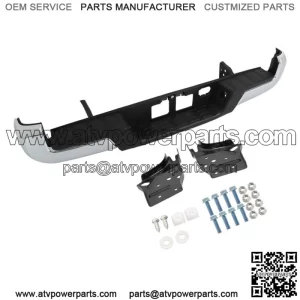 For 2016-2023 Toyota Tacoma Chrome Steel Rear Bumper Assembly W/o Sensor Holes