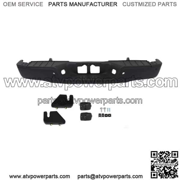 Rear Step Bumper For 2007-2013 Toyota Tundra Assembly w/ Park Sensor Holes Black