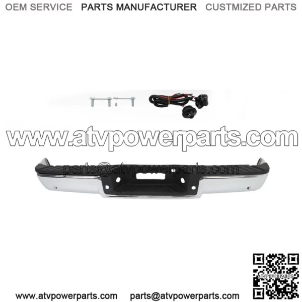 Chrome Complete Rear Bumper Assembly For 2006-2008 Ford F150 w/ Park Assist
