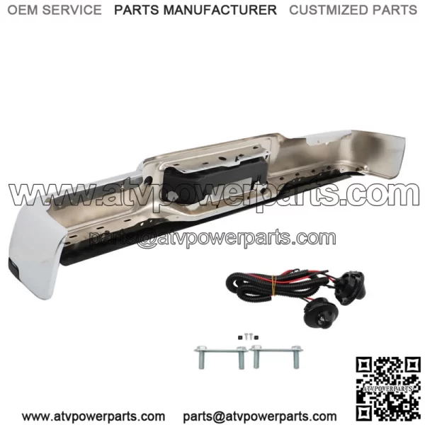 Chrome Complete Rear Bumper Assembly For 2006-2008 Ford F150 w/ Park Assist - Image 3