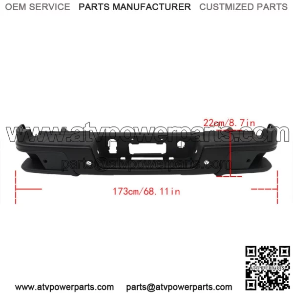 Steel Rear Step Bumper For 2019-2021 Chevy Colorado GMC Canyon With Sensor Holes - Image 3