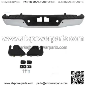 Rear Step Bumper For 2007-2013 Toyota Tundra w/ Sensor Holes Chrome