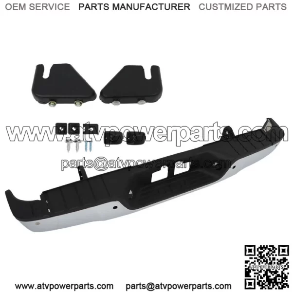 Rear Step Bumper For 2007-2013 Toyota Tundra w/ Sensor Holes Chrome - Image 3