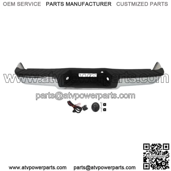 For 2004-06 Ford F-150 Fleet Side Steel Chrome Rear Step Bumper W/o Sensor Holes