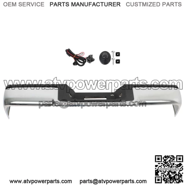 For 2004-06 Ford F-150 Fleet Side Steel Chrome Rear Step Bumper W/o Sensor Holes - Image 3