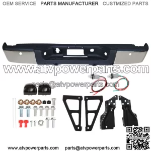Rear Bumper Assembly Fit For GMC Sierra & Chevrole Silverado 1500 2007-13 Chrome