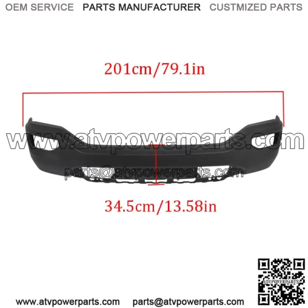 Black Steel Front Bumper Without Sensors Holes For 2016-2018 Sierra 1500 Painted - Image 3