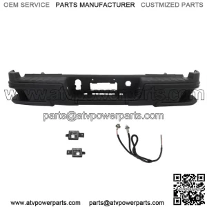 For 2015-2019 Chevy Colorado W/o Sensor Holes Black Steel Rear Step Bumper