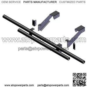 Double Tube Rear Bumper Black Polaris Ranger Full Size 101835 (For: Polaris)