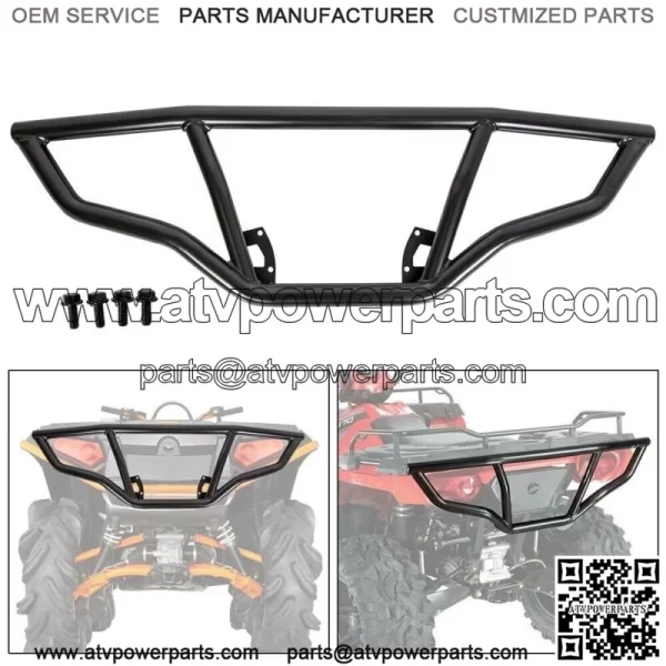 Rear Brush Guard Bumper for 2014-19 Polaris Sportsman 450 570 & ETX Brushguards - Image 3