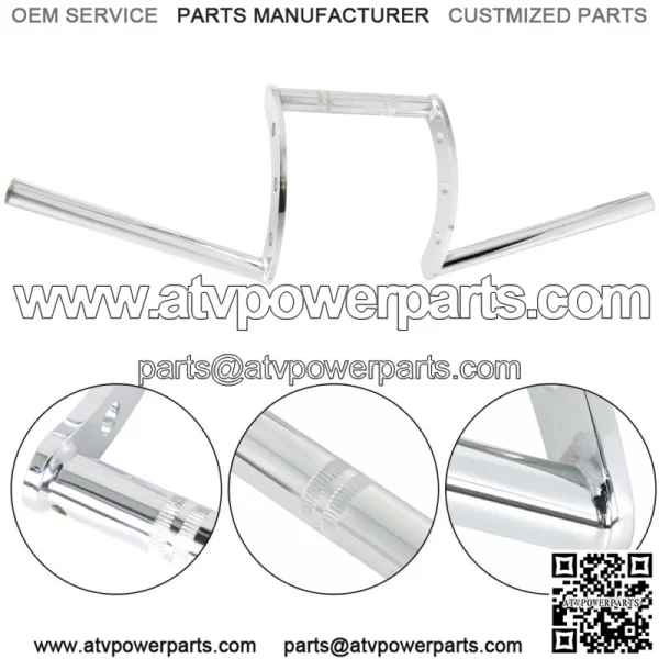 22mm 7/8" Motorcycle Z Bars Handlebar Handlebars For Sportster Ctom Chopper - Image 3