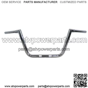 1 1/4" Big Twin Peaks Handlebars Chrome 10" Rise LA-7362-10