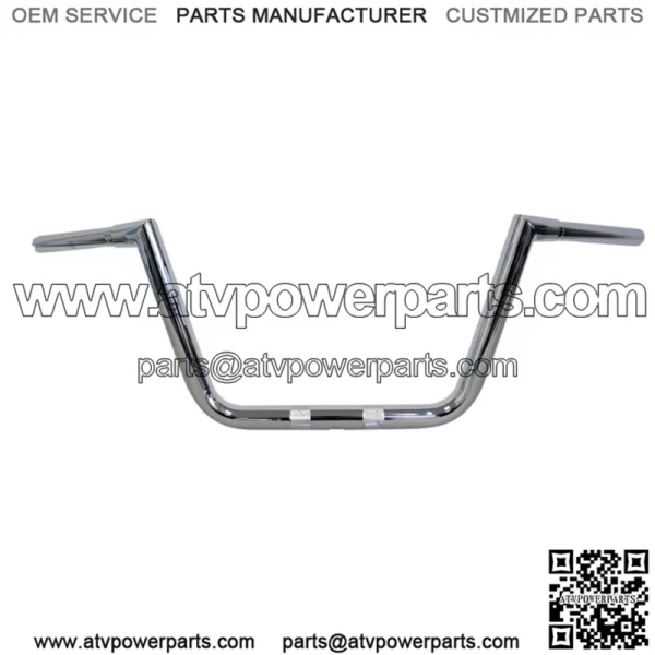 1 1/4" Big Twin Peaks Handlebars Chrome 10" Rise LA-7362-10