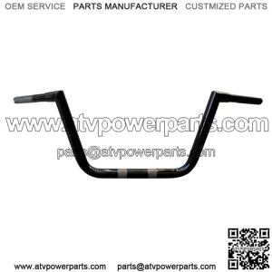1 1/4" Big Twin Peaks Handlebars Black 10" Rise LA-7362-10B