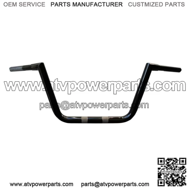1 1/4" Big Twin Peaks Handlebars Black 10" Rise LA-7362-10B
