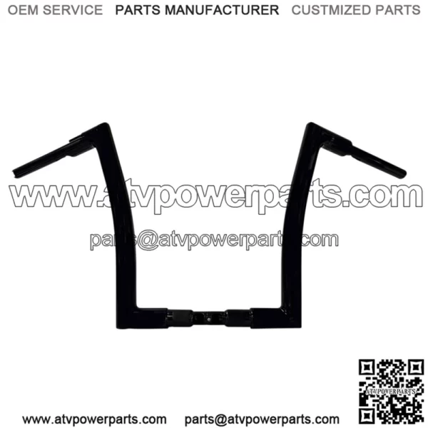 Inc. 1-1/4" EZ Install Flat Top Handlebar 14" Black 706014B