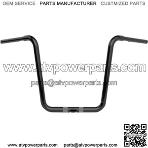 1-1/4 in. Twin Round Handlebars Gloss Black LA-7324-16B