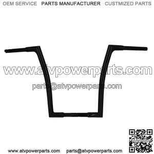 Inc. 1-1/4" EZ Install Flat Top Handlebar 16" Black 707016B