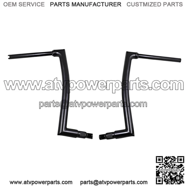 Inc. 1-1/2" EZ Install Flat Top Handlebar 16" Black 608016-B