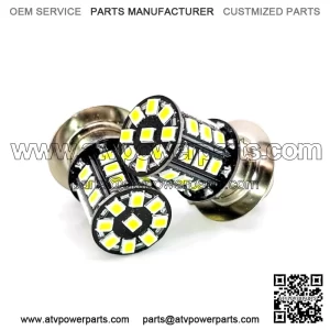 2 Super Bright LED headlight light bulbs for Yamaha Rhino 660: 2004-2006 12v DC