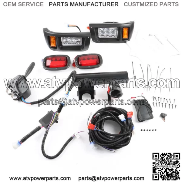 Golf Cart LED Headlight and Tail Light Kit  Fits For Club Car DS Carts 1993-UP - Image 2