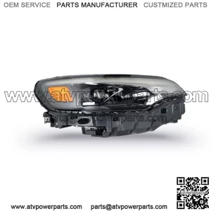Passenger Headlight For 2019-2022 Jeep Cherokee LED w/ Ballast Black Housing