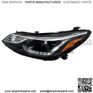 Fit For 2018 Chevy Cruze Headlight Left Headlamp Halogen w/ LED DRL Driver Side