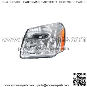 Left For 2005-2009 Chevy Equinox Halogen Headlight Assembly Chrome Housing Clear