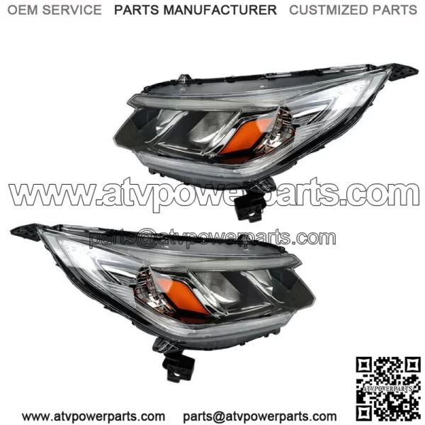 Driver&Passenger Headlights Assembly For 2015-16 Honda CR-V Halogen W/DRL Clear - Image 2