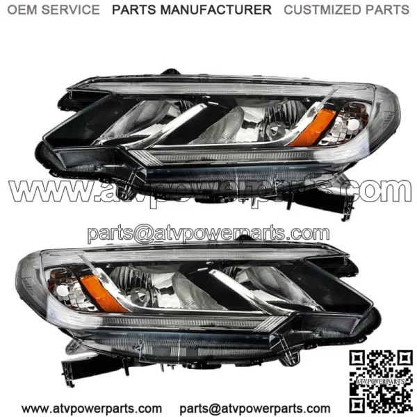 Driver&Passenger Headlights Assembly For 2015-16 Honda CR-V Halogen W/DRL Clear - Image 5