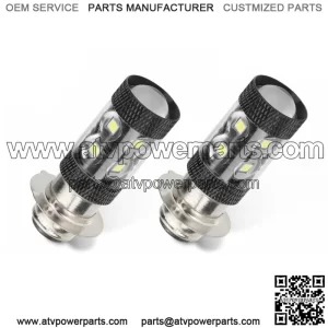 2x 6000K HID White H6M LED Headlight For Yamaha YFZ450R Rhino 700 YFM660