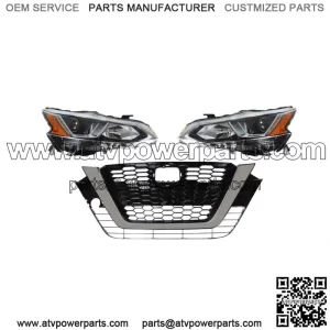 For 2019-2020 Nissan Altima Left Right Halogen Headlight+Front Grille Assembly